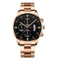 Fashion Mens Watches Luxury Black Stainless Steel Quartz Wrist Watch Man Business Watch For Men Calendar Clock Reloj Hombre - EverythingWhatYouWant