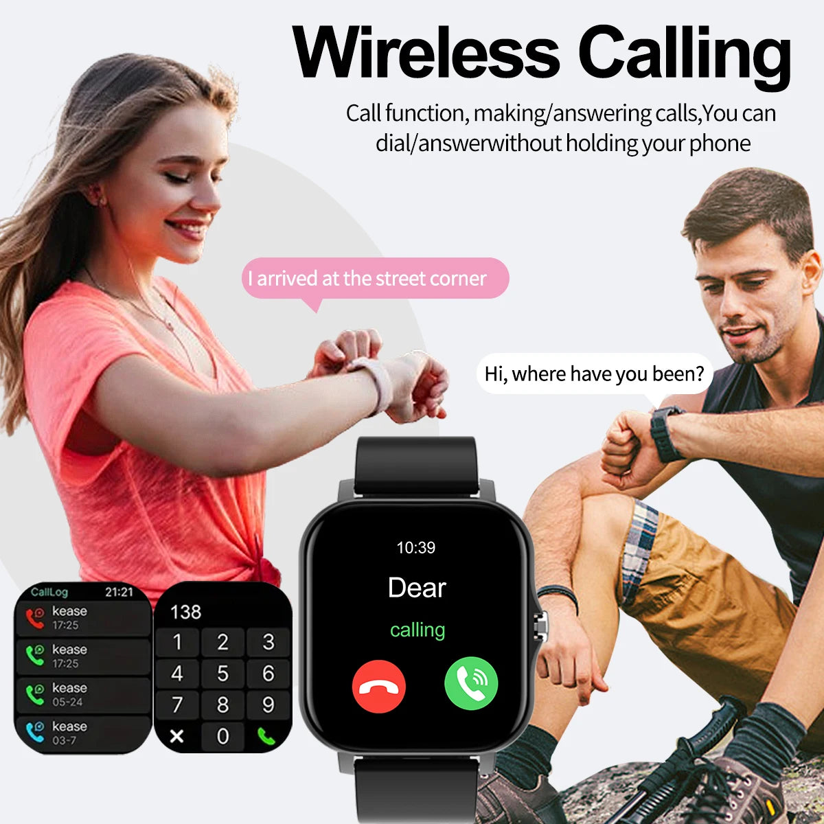 Hot Smart watch, multi-function sports smart watch, wireless call/wireless music, multiple APP message reminders - EverythingWhatYouWant
