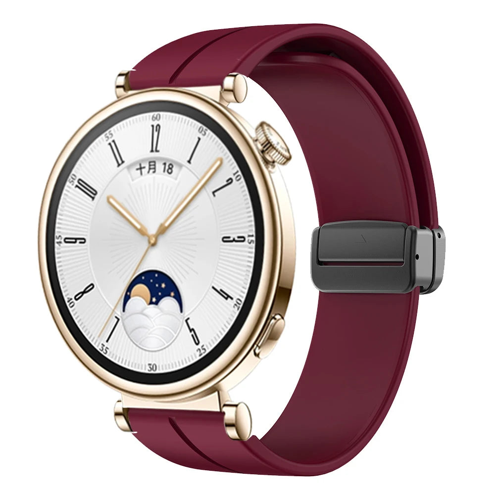 18mm Magnetic Buckle Strap For huawei watch gt 4 41mm Replacement Wristband Sport Silicone belt correa bracelet watch gt4 band - EverythingWhatYouWant
