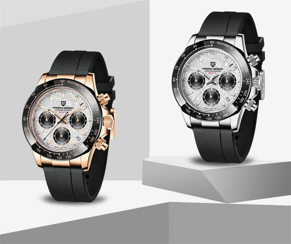 40mm New V2 PAGANI DESIGN Classic fashion Men Quartz Watches Sapphire Retro Chronograph Stainless Steel Waterproof Watch for Men - EverythingWhatYouWant