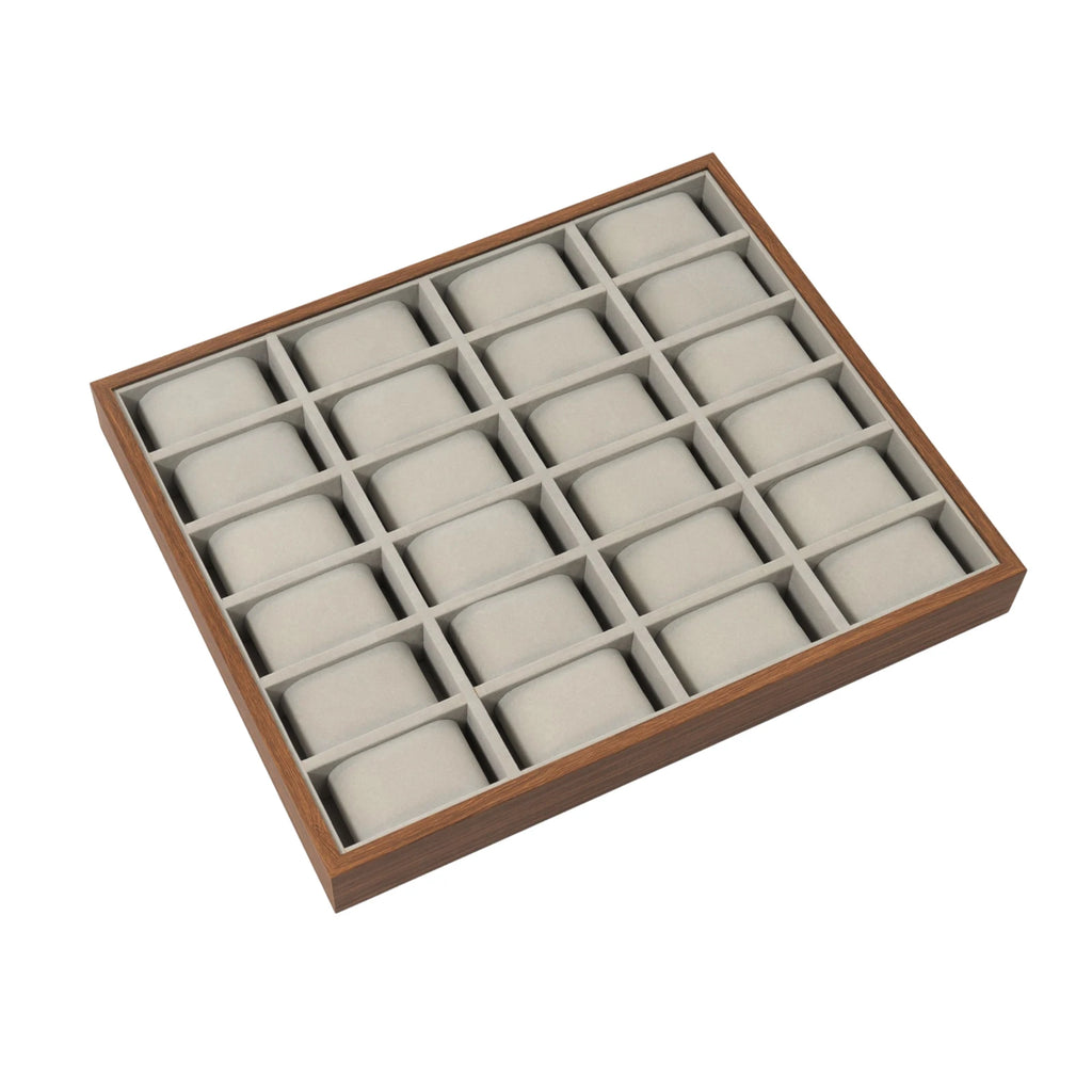 24 Slot Watch Box Watch Organizer Display Case Watch Collector Box with Removable Pillows for Watch Bracelet Cufflink - EverythingWhatYouWant