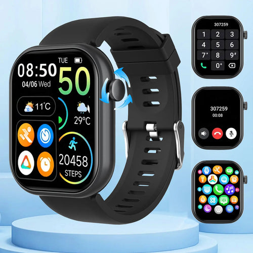 HOT Smartwatch full touch screen, answer and make calls, message reminders, custom watch face wallpaper and other functions - EverythingWhatYouWant