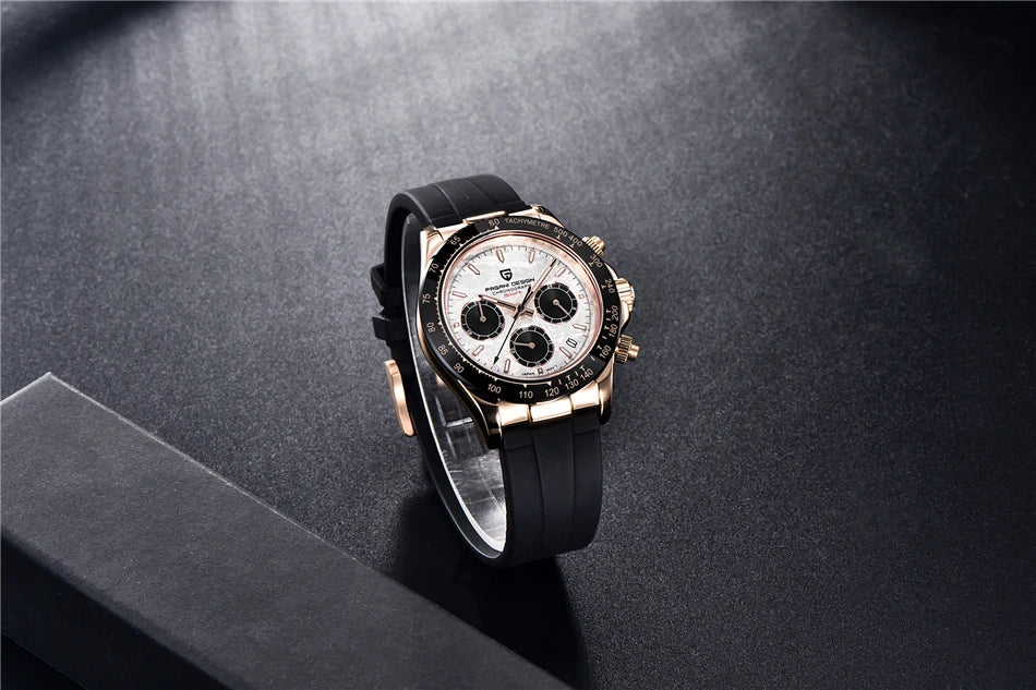 40mm New V2 PAGANI DESIGN Classic fashion Men Quartz Watches Sapphire Retro Chronograph Stainless Steel Waterproof Watch for Men - EverythingWhatYouWant