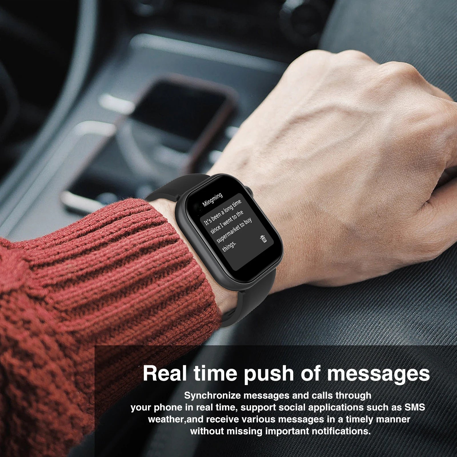 HOT Smartwatch full touch screen, answer and make calls, message reminders, custom watch face wallpaper and other functions - EverythingWhatYouWant