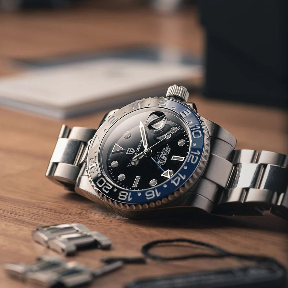 PAGANI DESIGN New V2 40MM GMT Men watch Mechanical Watches Luxury Automatic Sapphire Glass Waterproof Wrist Watches for men - EverythingWhatYouWant