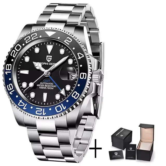 PAGANI DESIGN New V2 40MM GMT Men watch Mechanical Watches Luxury Automatic Sapphire Glass Waterproof Wrist Watches for men - EverythingWhatYouWant