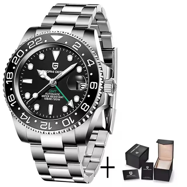 PAGANI DESIGN New V2 40MM GMT Men watch Mechanical Watches Luxury Automatic Sapphire Glass Waterproof Wrist Watches for men - EverythingWhatYouWant