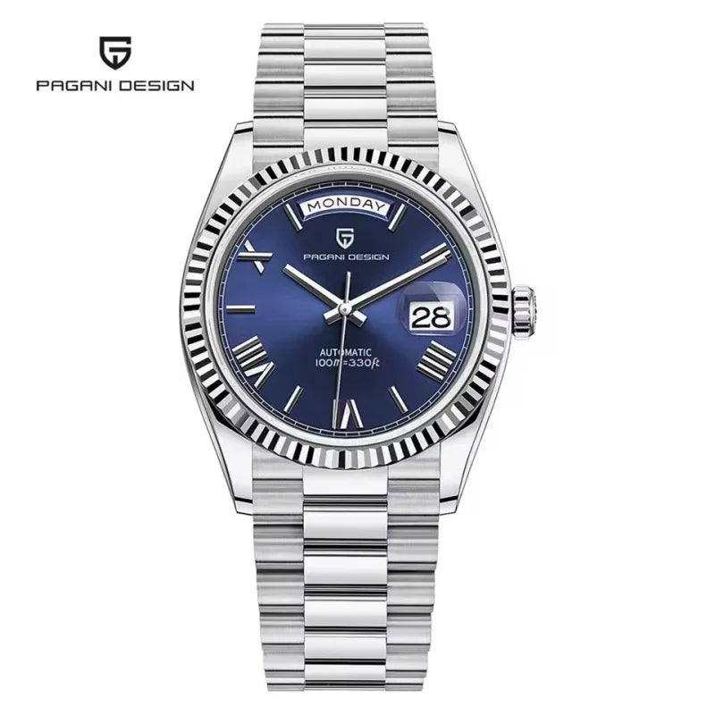 PAGANI DESIGN New Week Calendar Type Man watch ST16 Movt Waterproof Mechanical Watch 316L All Steel Luxury Luminous Men watch - EverythingWhatYouWant