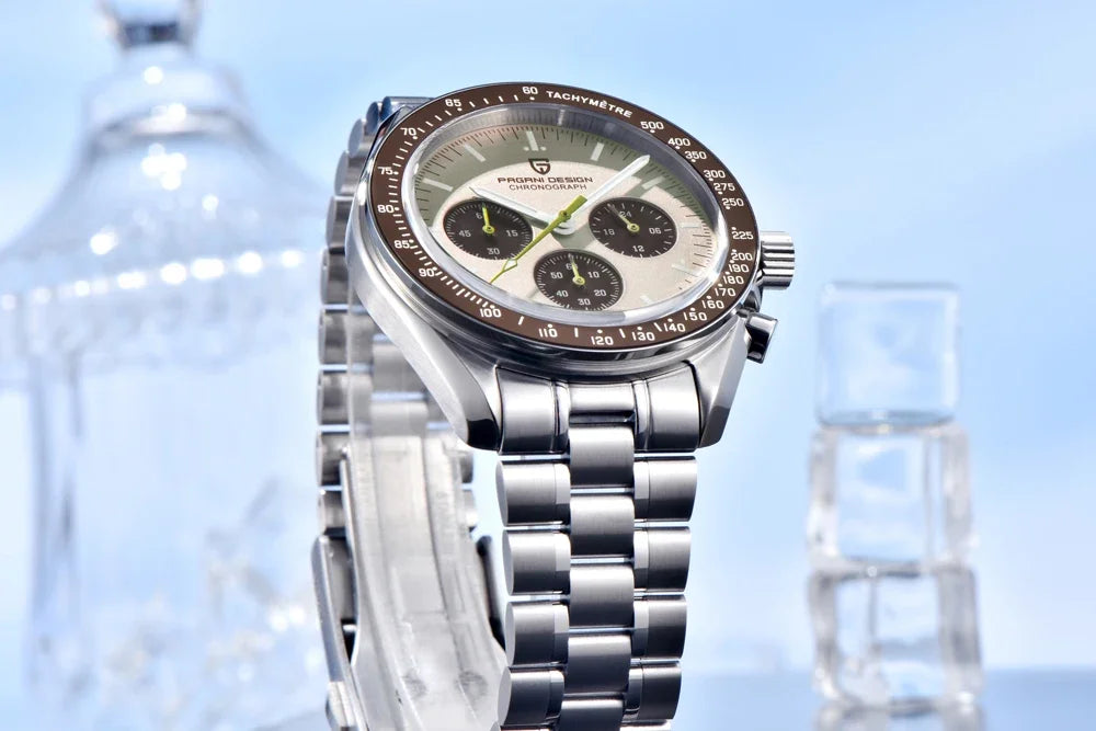 2026 New PAGANI DESIGN V6 Moon Men's Watcher Chronograph Quartz Watch Men Luxury AR Sapphire Ceramic Bezel Waterproof Luminous - EverythingWhatYouWant