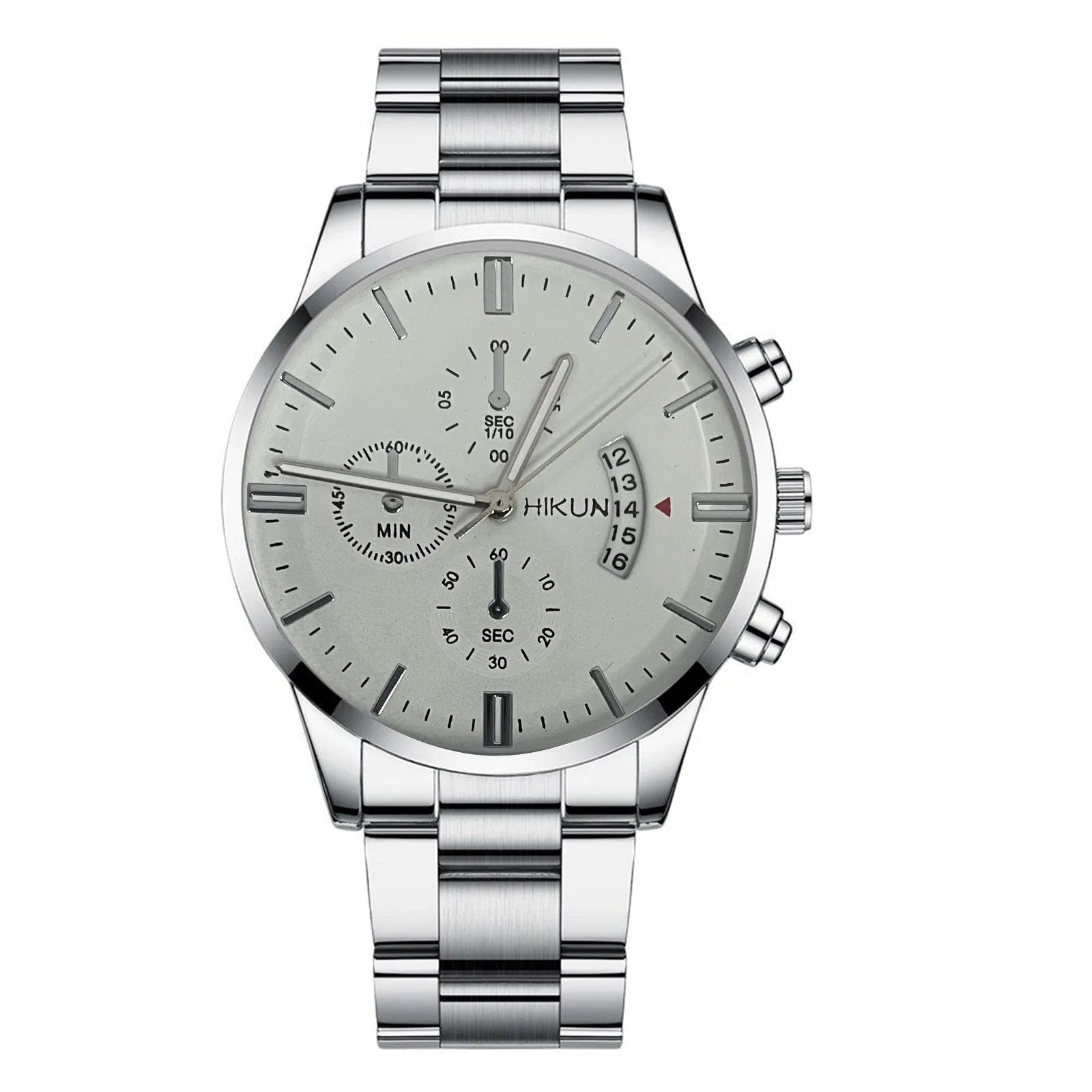 Fashion Mens Watches Luxury Black Stainless Steel Quartz Wrist Watch Man Business Watch For Men Calendar Clock Reloj Hombre - EverythingWhatYouWant