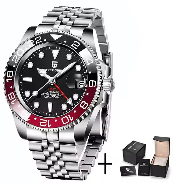 PAGANI DESIGN New V2 40MM GMT Men watch Mechanical Watches Luxury Automatic Sapphire Glass Waterproof Wrist Watches for men - EverythingWhatYouWant