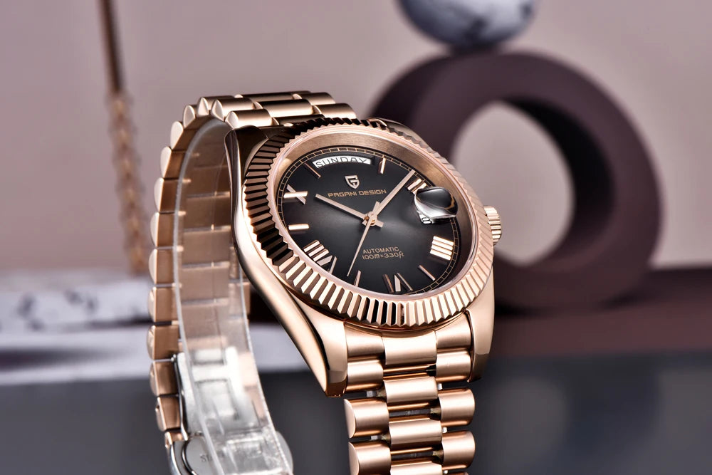 PAGANI DESIGN New Week Calendar Type Man watch ST16 Movt Waterproof Mechanical Watch 316L All Steel Luxury Luminous Men watch - EverythingWhatYouWant
