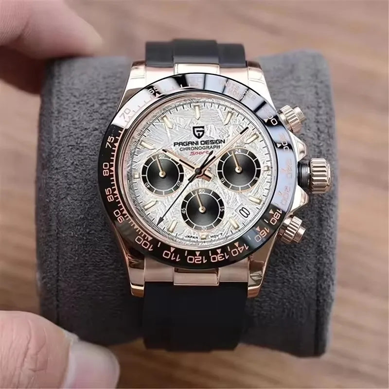 40mm New V2 PAGANI DESIGN Classic fashion Men Quartz Watches Sapphire Retro Chronograph Stainless Steel Waterproof Watch for Men - EverythingWhatYouWant