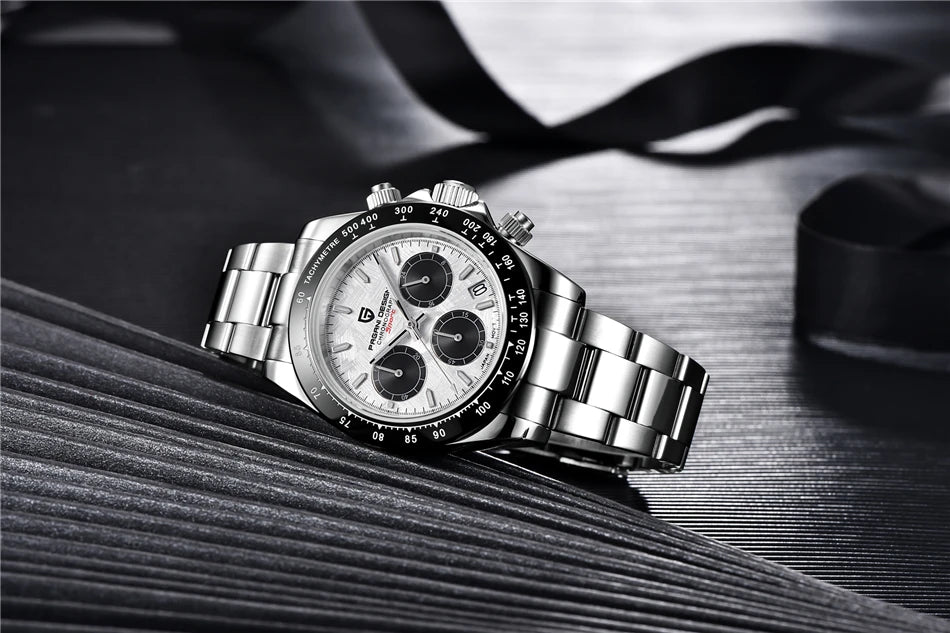 40mm New V2 PAGANI DESIGN Classic fashion Men Quartz Watches Sapphire Retro Chronograph Stainless Steel Waterproof Watch for Men - EverythingWhatYouWant