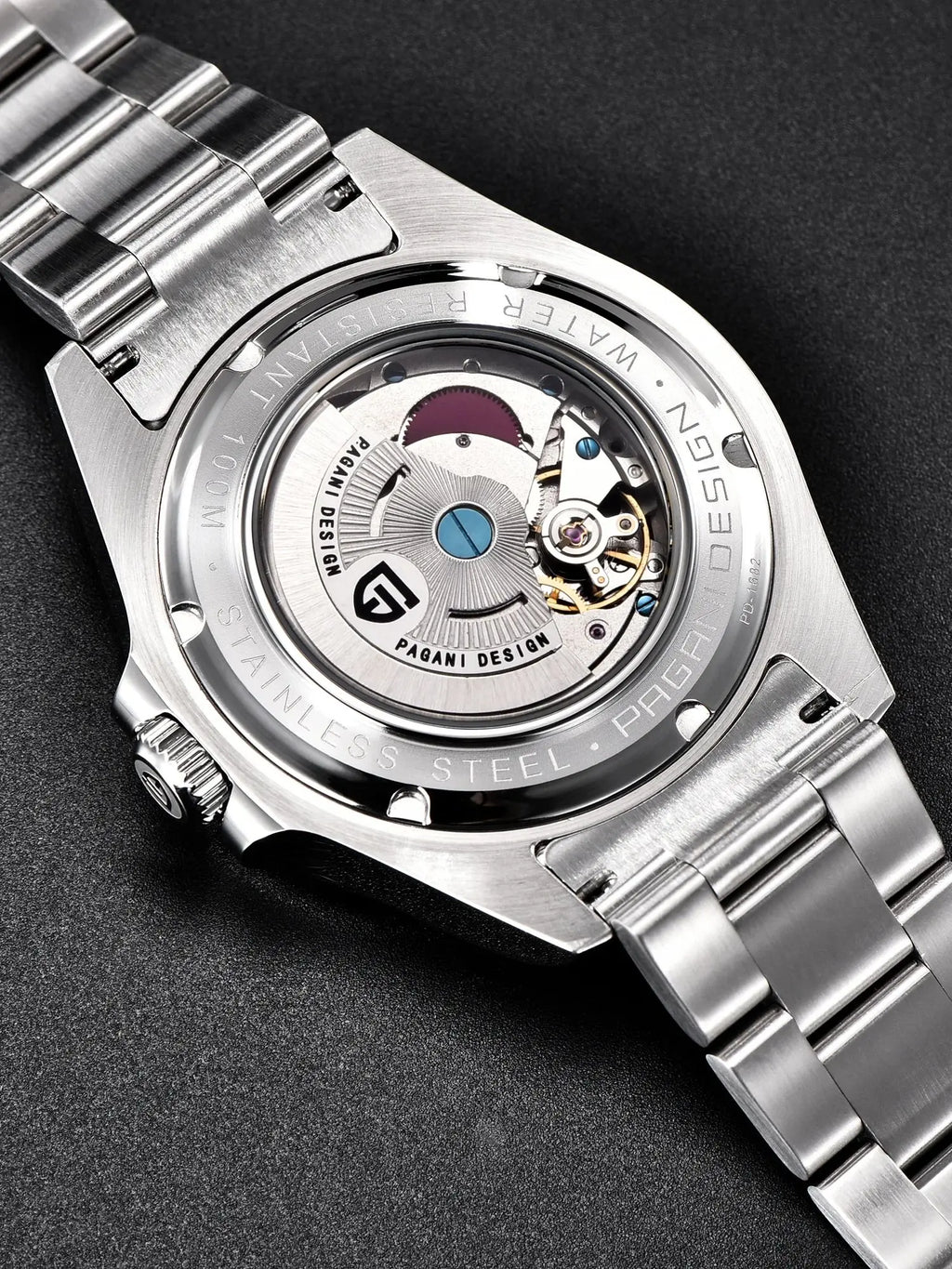 Pagani Design PD1682 Men’s GMT Watch 42mm Automatic Mechanical DG5833 Sapphire Crystal Stainless Steel Waterproof Black Vintage - EverythingWhatYouWant