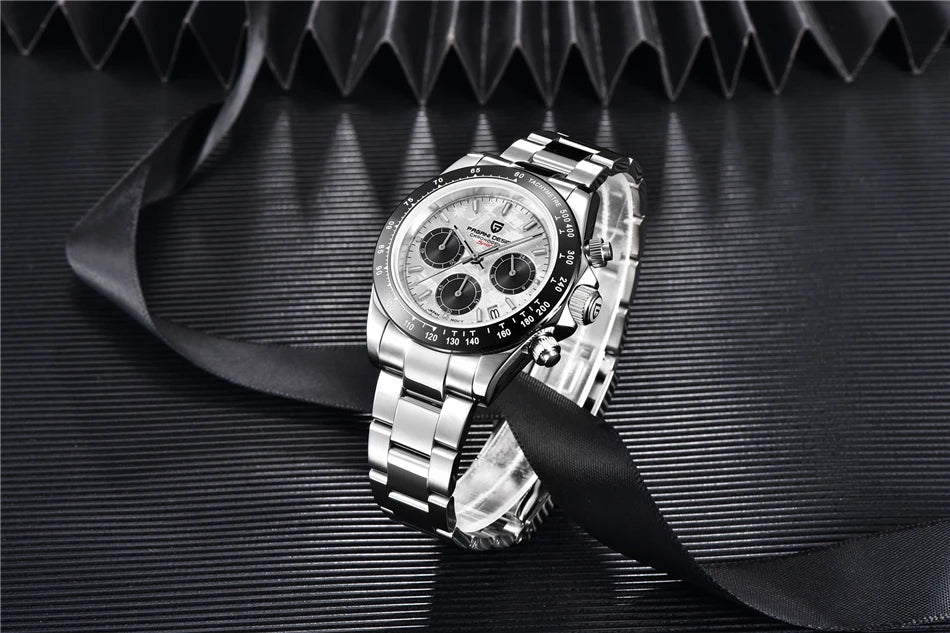 40mm New V2 PAGANI DESIGN Classic fashion Men Quartz Watches Sapphire Retro Chronograph Stainless Steel Waterproof Watch for Men - EverythingWhatYouWant