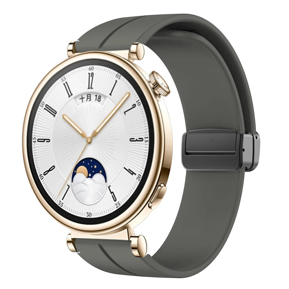 18mm Magnetic Buckle Strap For huawei watch gt 4 41mm Replacement Wristband Sport Silicone belt correa bracelet watch gt4 band - EverythingWhatYouWant