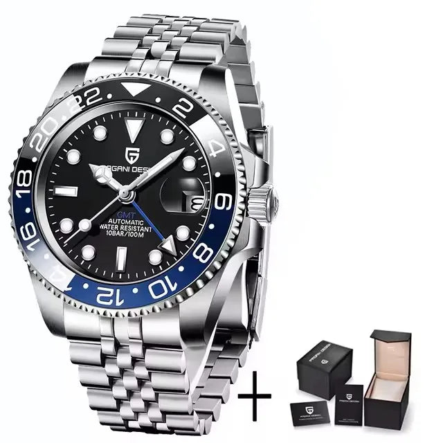 PAGANI DESIGN New V2 40MM GMT Men watch Mechanical Watches Luxury Automatic Sapphire Glass Waterproof Wrist Watches for men - EverythingWhatYouWant