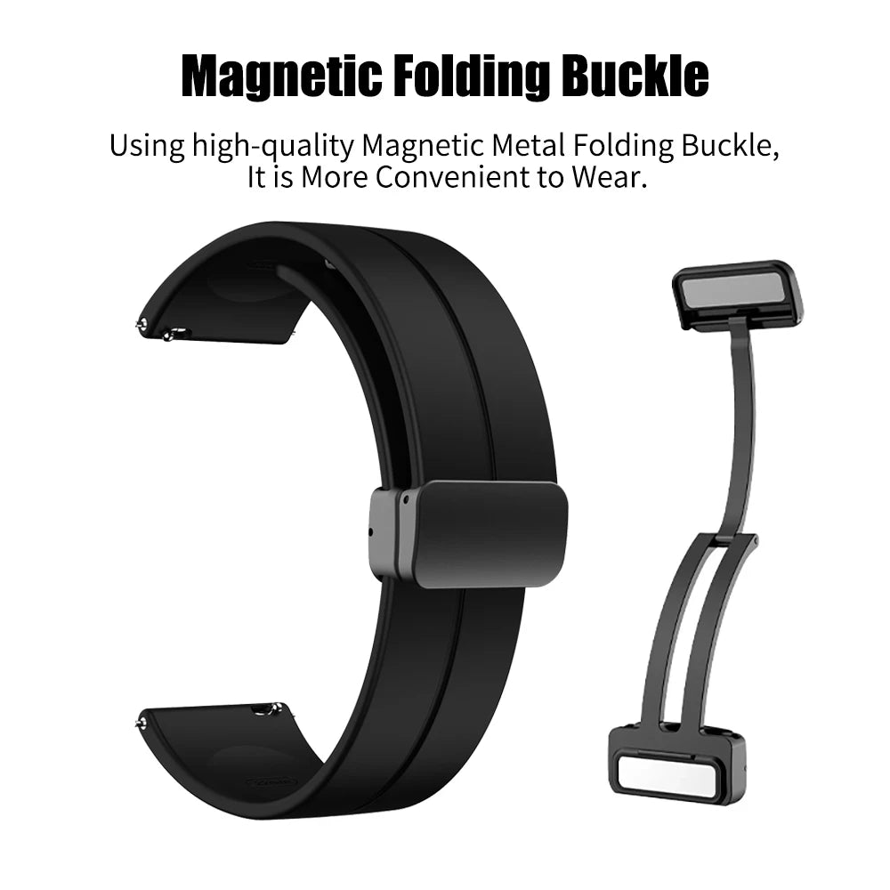 18mm Magnetic Buckle Strap For huawei watch gt 4 41mm Replacement Wristband Sport Silicone belt correa bracelet watch gt4 band - EverythingWhatYouWant