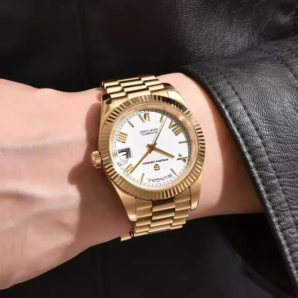 PAGANI DESIGN New Week Calendar Type Man watch ST16 Movt Waterproof Mechanical Watch 316L All Steel Luxury Luminous Men watch - EverythingWhatYouWant