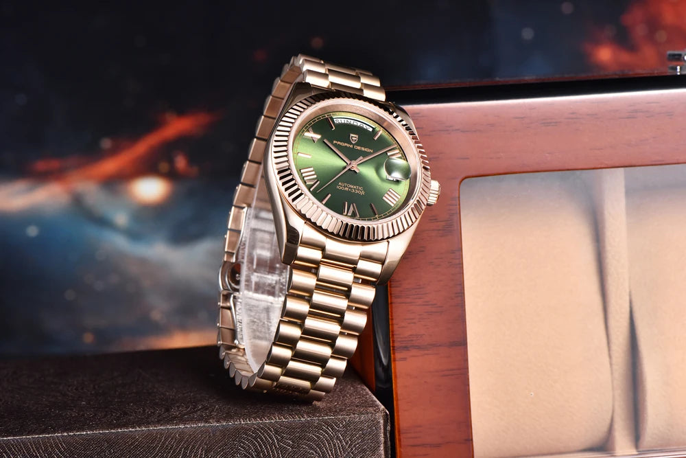 PAGANI DESIGN New Week Calendar Type Man watch ST16 Movt Waterproof Mechanical Watch 316L All Steel Luxury Luminous Men watch - EverythingWhatYouWant