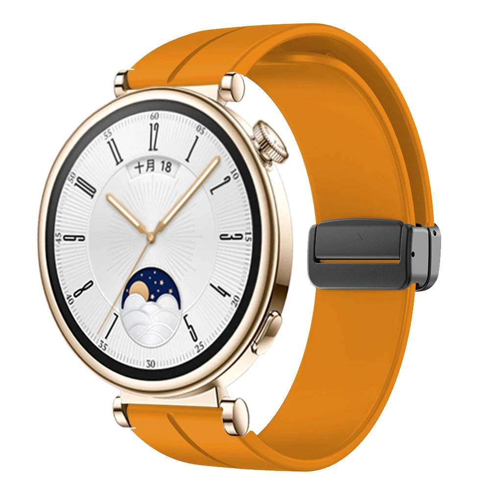 18mm Magnetic Buckle Strap For huawei watch gt 4 41mm Replacement Wristband Sport Silicone belt correa bracelet watch gt4 band - EverythingWhatYouWant