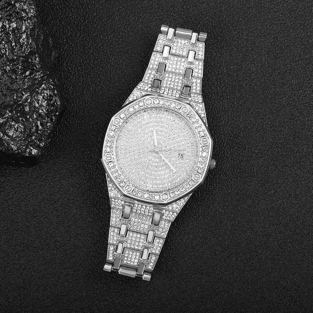 Iced Out Watch for Men Gold Watch for Men Hip Hop Fashion Cool Bling Bling Gold Diamond Luxury Mens Watch Dropshipping Relogio - EverythingWhatYouWant