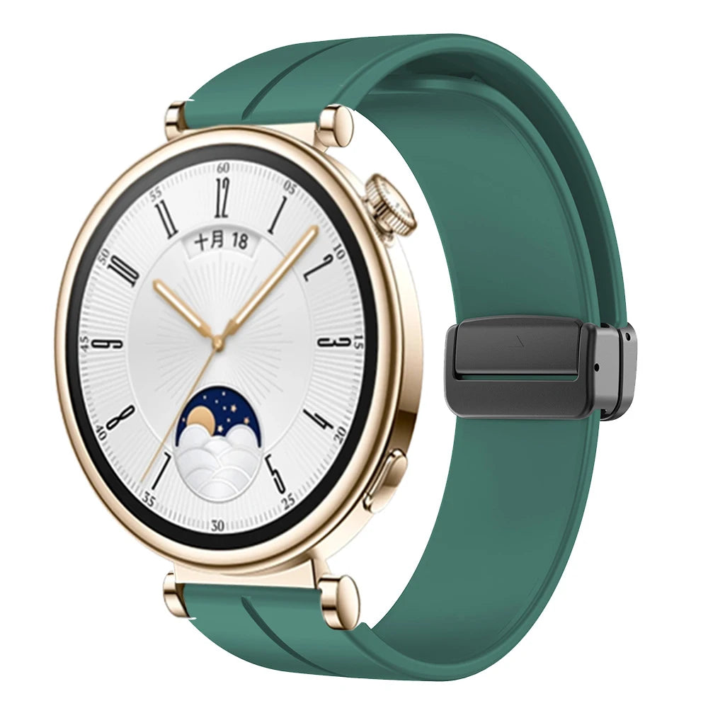 18mm Magnetic Buckle Strap For huawei watch gt 4 41mm Replacement Wristband Sport Silicone belt correa bracelet watch gt4 band - EverythingWhatYouWant