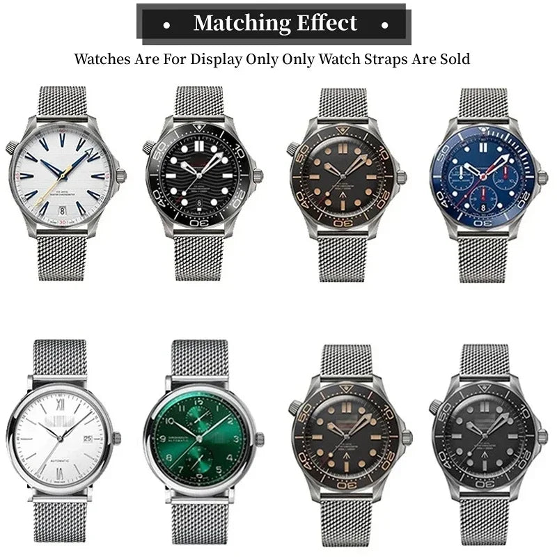 Strap for Omega for Seamaster 300 007 Watch Band 20mm 22mm Stainless Steel  Luxury Mesh Bracelet Business Watch Accessories - EverythingWhatYouWant