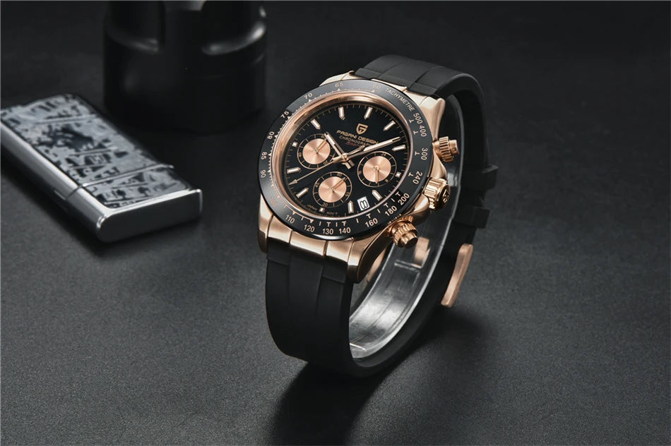 40mm New V2 PAGANI DESIGN Classic fashion Men Quartz Watches Sapphire Retro Chronograph Stainless Steel Waterproof Watch for Men - EverythingWhatYouWant