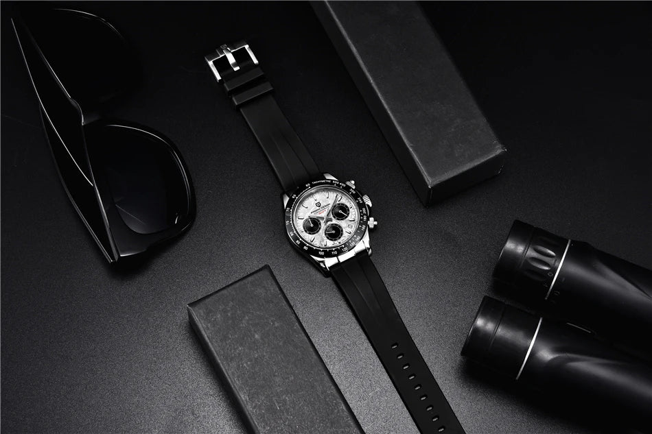 40mm New V2 PAGANI DESIGN Classic fashion Men Quartz Watches Sapphire Retro Chronograph Stainless Steel Waterproof Watch for Men - EverythingWhatYouWant