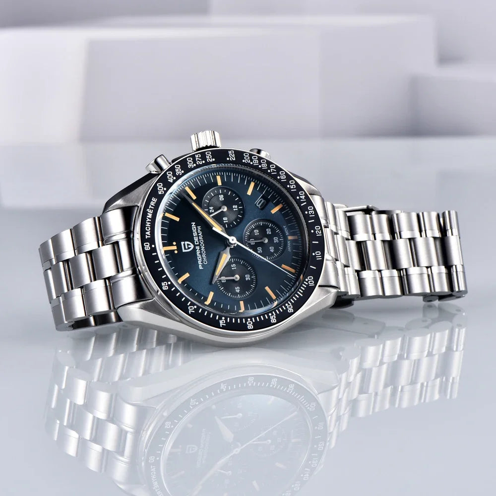 2026 New PAGANI DESIGN V6 Moon Men's Watcher Chronograph Quartz Watch Men Luxury AR Sapphire Ceramic Bezel Waterproof Luminous - EverythingWhatYouWant
