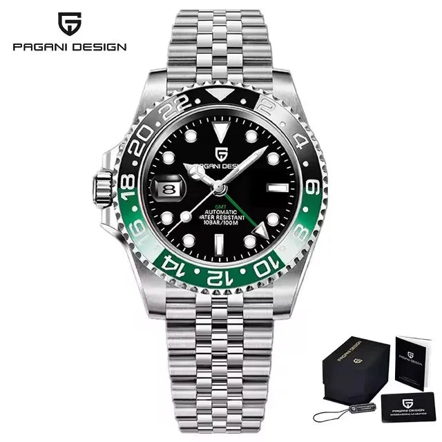 PAGANI DESIGN New V2 40MM GMT Men watch Mechanical Watches Luxury Automatic Sapphire Glass Waterproof Wrist Watches for men - EverythingWhatYouWant