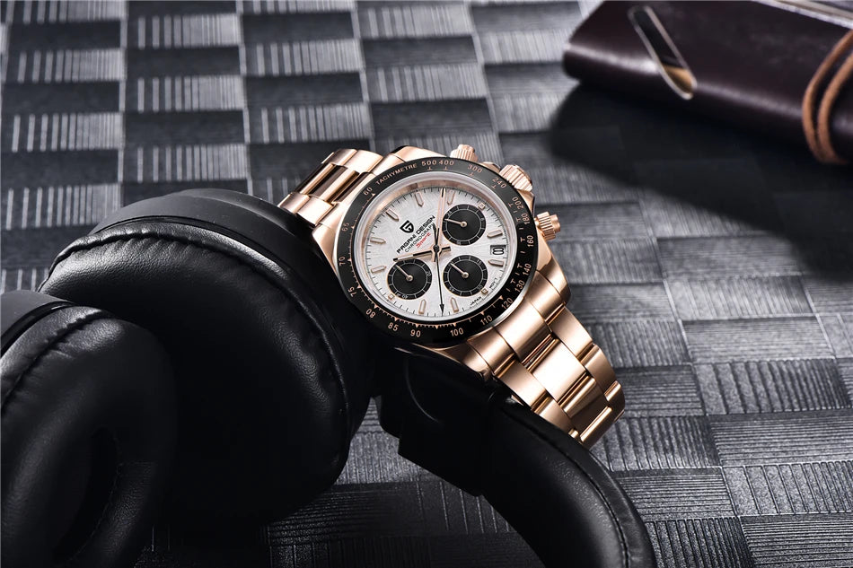 40mm New V2 PAGANI DESIGN Classic fashion Men Quartz Watches Sapphire Retro Chronograph Stainless Steel Waterproof Watch for Men - EverythingWhatYouWant