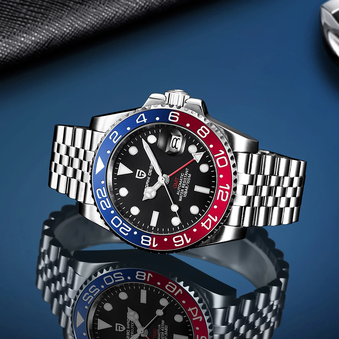 PAGANI DESIGN New V2 40MM GMT Men watch Mechanical Watches Luxury Automatic Sapphire Glass Waterproof Wrist Watches for men - EverythingWhatYouWant