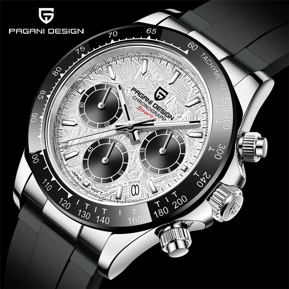 40mm New V2 PAGANI DESIGN Classic fashion Men Quartz Watches Sapphire Retro Chronograph Stainless Steel Waterproof Watch for Men - EverythingWhatYouWant