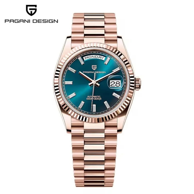 PAGANI DESIGN New Week Calendar Type Man watch ST16 Movt Waterproof Mechanical Watch 316L All Steel Luxury Luminous Men watch - EverythingWhatYouWant