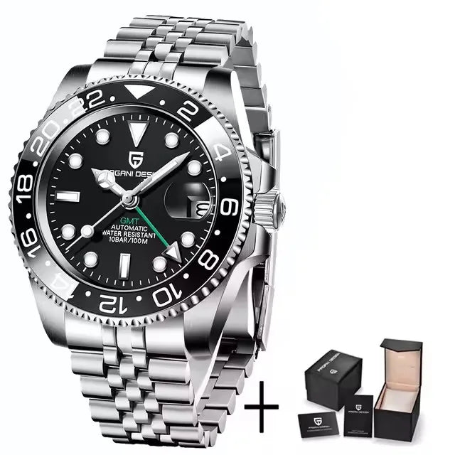 PAGANI DESIGN New V2 40MM GMT Men watch Mechanical Watches Luxury Automatic Sapphire Glass Waterproof Wrist Watches for men - EverythingWhatYouWant