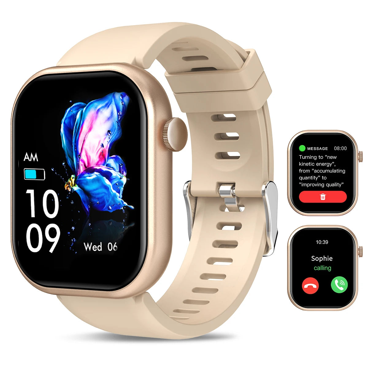 HOT Smartwatch full touch screen, answer and make calls, message reminders, custom watch face wallpaper and other functions - EverythingWhatYouWant