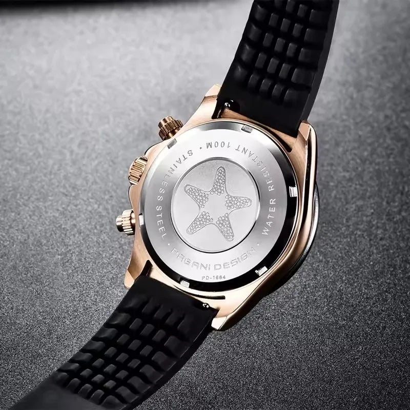 40mm New V2 PAGANI DESIGN Classic fashion Men Quartz Watches Sapphire Retro Chronograph Stainless Steel Waterproof Watch for Men - EverythingWhatYouWant