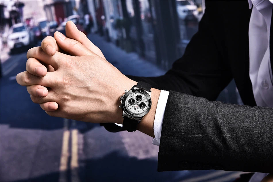 40mm New V2 PAGANI DESIGN Classic fashion Men Quartz Watches Sapphire Retro Chronograph Stainless Steel Waterproof Watch for Men - EverythingWhatYouWant