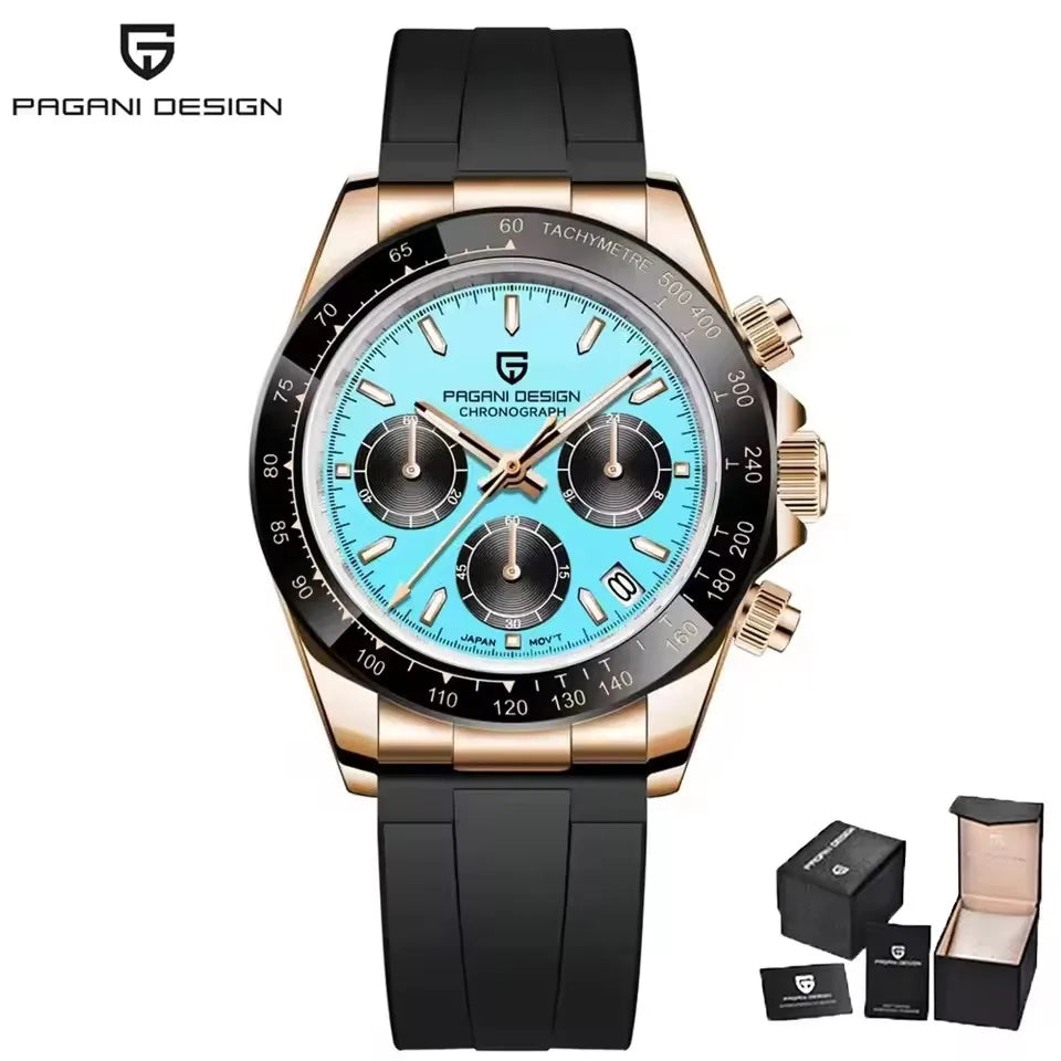 40mm New V2 PAGANI DESIGN Classic fashion Men Quartz Watches Sapphire Retro Chronograph Stainless Steel Waterproof Watch for Men - EverythingWhatYouWant