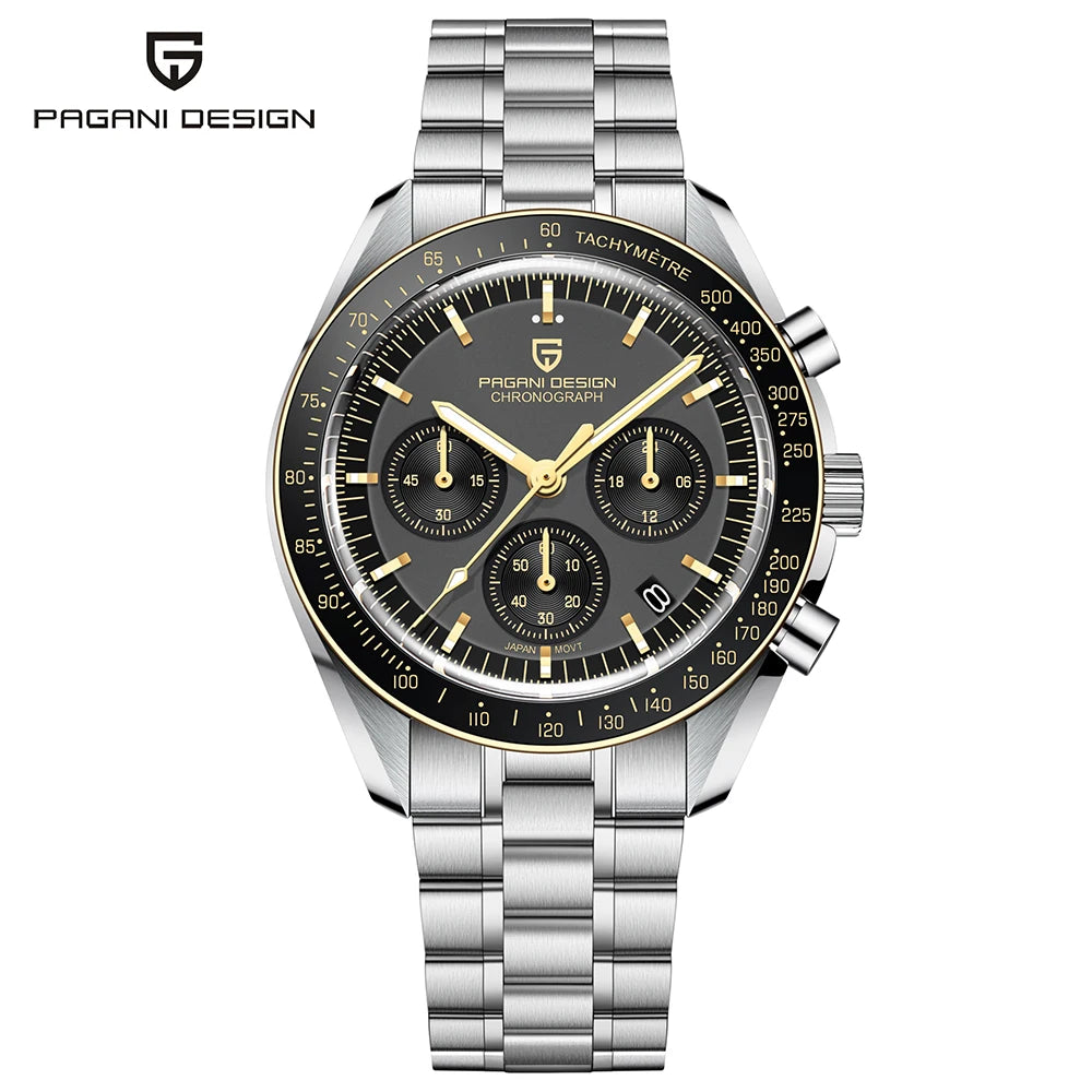 PAGANI DESIGN PD1701 Tribute to CK2998 Moon Watch Retro Quartz Watch For Men AR Sapphire crystal Sport Chronograph Man 2026 New - EverythingWhatYouWant