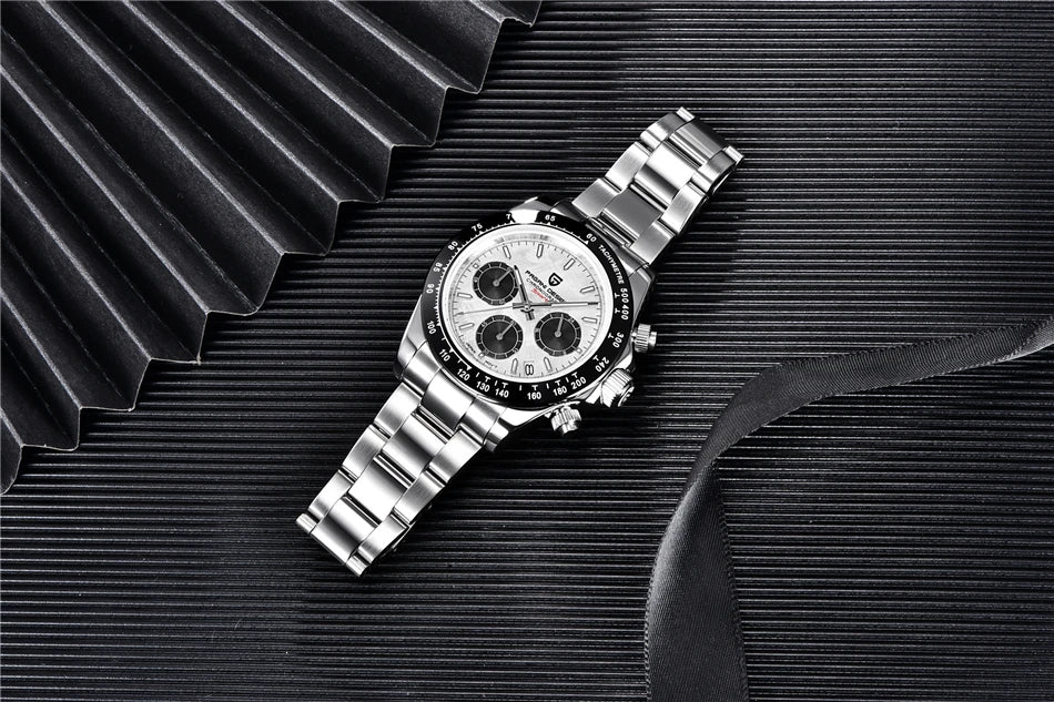 40mm New V2 PAGANI DESIGN Classic fashion Men Quartz Watches Sapphire Retro Chronograph Stainless Steel Waterproof Watch for Men - EverythingWhatYouWant