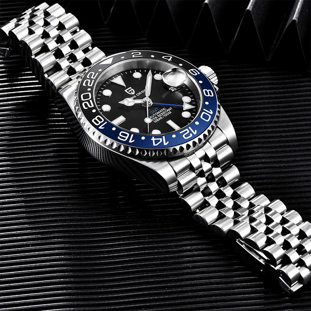 PAGANI DESIGN New V2 40MM GMT Men watch Mechanical Watches Luxury Automatic Sapphire Glass Waterproof Wrist Watches for men - EverythingWhatYouWant