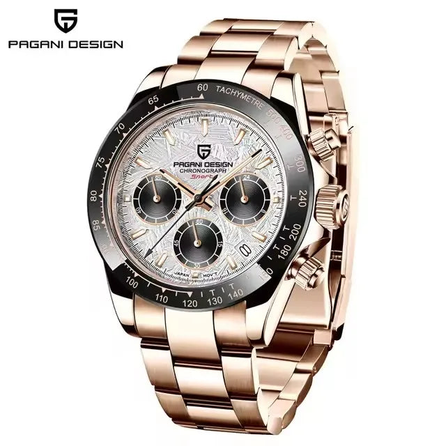 40mm New V2 PAGANI DESIGN Classic fashion Men Quartz Watches Sapphire Retro Chronograph Stainless Steel Waterproof Watch for Men - EverythingWhatYouWant