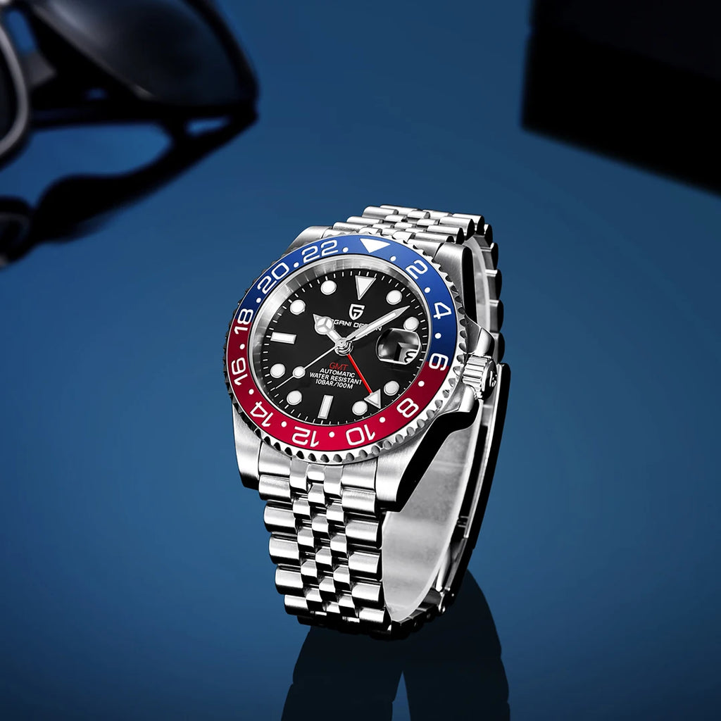 PAGANI DESIGN New V2 40MM GMT Men watch Mechanical Watches Luxury Automatic Sapphire Glass Waterproof Wrist Watches for men - EverythingWhatYouWant