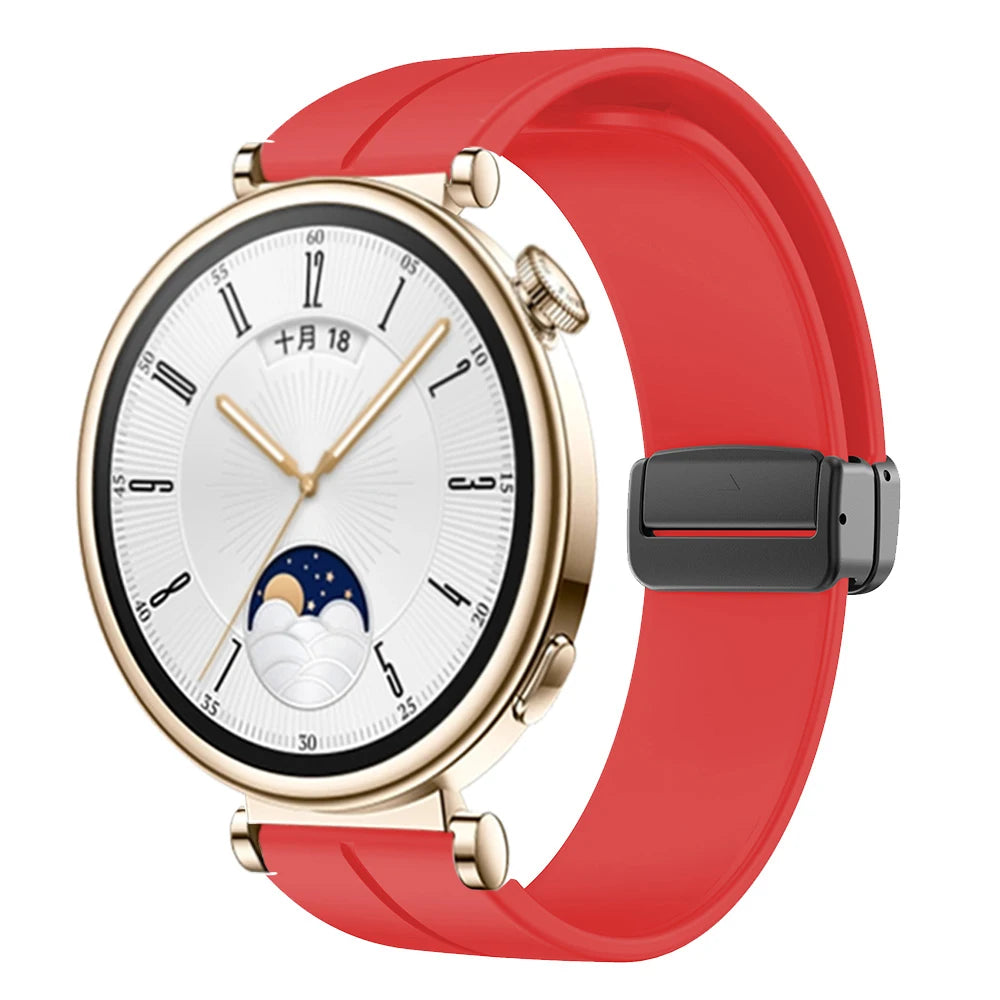 18mm Magnetic Buckle Strap For huawei watch gt 4 41mm Replacement Wristband Sport Silicone belt correa bracelet watch gt4 band - EverythingWhatYouWant