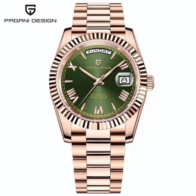 PAGANI DESIGN New Week Calendar Type Man watch ST16 Movt Waterproof Mechanical Watch 316L All Steel Luxury Luminous Men watch - EverythingWhatYouWant
