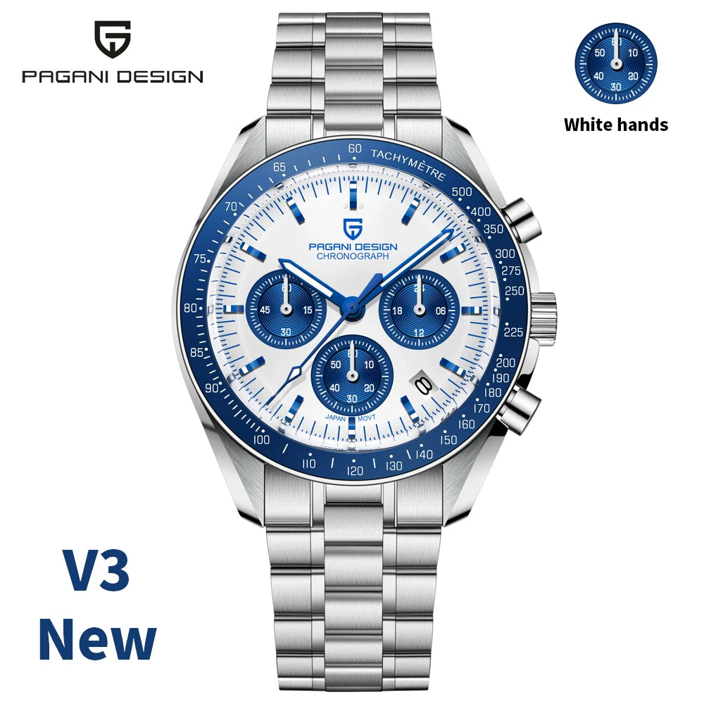 PAGANI DESIGN PD1701 Tribute to CK2998 Moon Watch Retro Quartz Watch For Men AR Sapphire crystal Sport Chronograph Man 2026 New - EverythingWhatYouWant